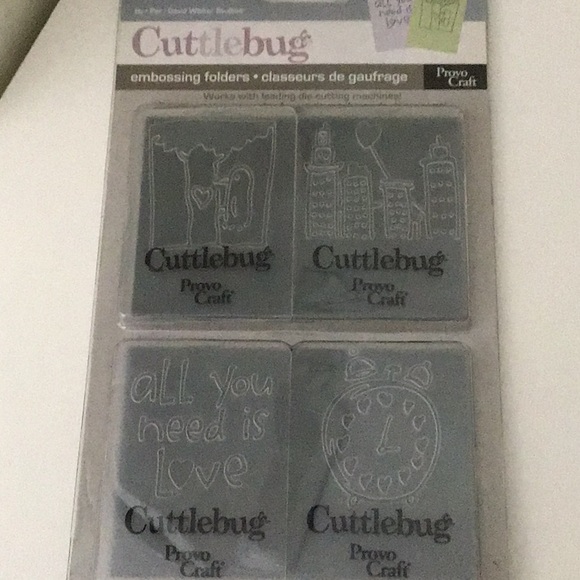 4 Sets Cuttlebug Embossing Folders Cat Dog Girl - Picture 3 of 9